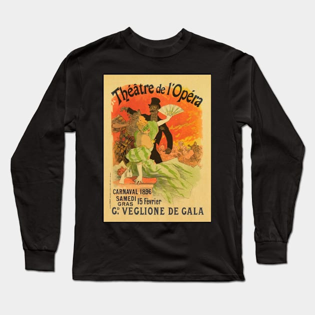 Retro poster - pub - vintage - Théâre de l'Opéra - 1986 Long Sleeve T-Shirt by Labonneepoque